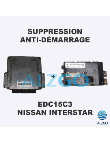 SUPPRESSION ANTI DEMARRAGE EDC15C3 NISSAN INTERSTAR