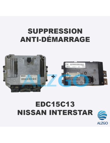 SUPPRESSION ANTI DEMARRAGE EDC15C13 NISSAN INTERSTAR