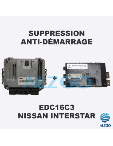 SUPPRESSION ANTI DEMARRAGE EDC16C3 NISSAN INTERSTAR