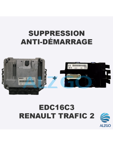 SUPPRESSION ANTI DEMARRAGE EDC16C3 RENAULT TRAFIC 2