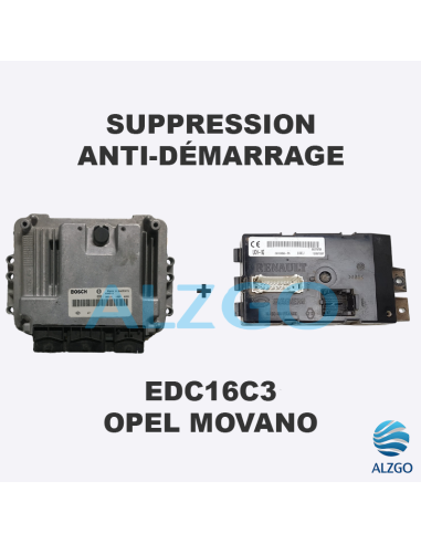 SUPPRESSION ANTI DEMARRAGE EDC16C3 OPEL MOVANO