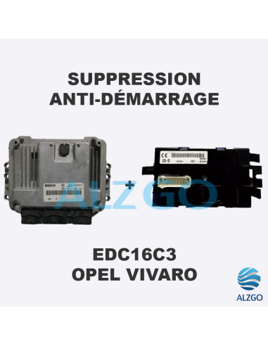 SUPPRESSION ANTI DEMARRAGE EDC16C3 OPEL VIVARO