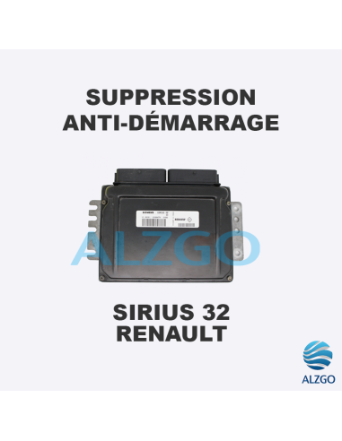 SUPPRESSION ANTI DEMARRAGE SIRIUS 32 RENAULT