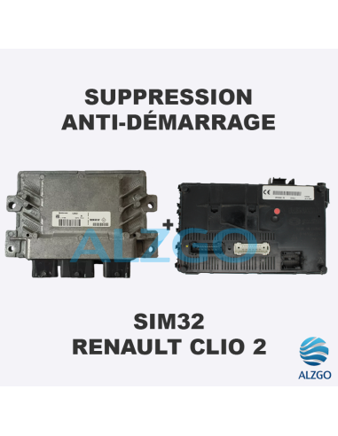 SUPPRESSION ANTI DEMARRAGE SIM32 RENAULT CLIO 2