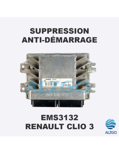 SUPPRESSION ANTI DEMARRAGE EMS3132 RENAULT CLIO 3