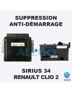 SUPPRESSION ANTI DEMARRAGE SIRIUS 34 RENAULT CLIO 2