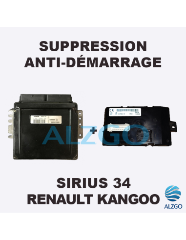 SUPPRESSION ANTI DEMARRAGE SIRIUS 34 RENAULT KANGOO