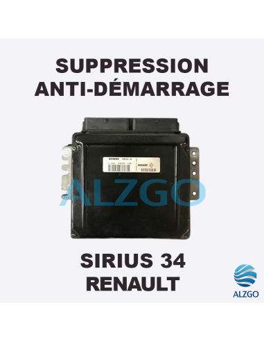 SUPPRESSION ANTI DEMARRAGE SIRIUS 34 RENAULT