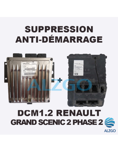 SUPPRESSION ANTI DEMARRAGE RENAULT DCM1.2 GRAND SCENIC 2 PHASE 2