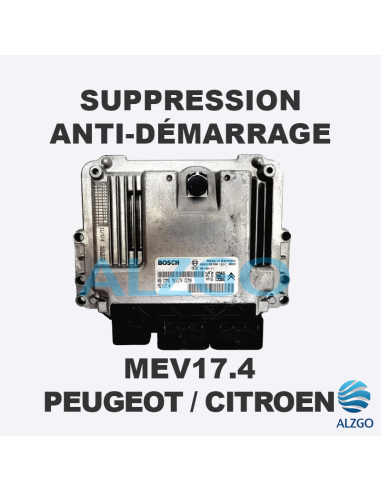 SUPPRESSION ANTI DEMARRAGE MEV17.4 PEUGEOT / CITROEN