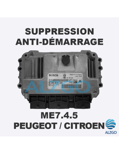 SUPPRESSION ANTI DEMARRAGE ME7.4.5 PEUGEOT / CITROEN