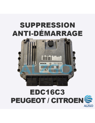 SUPPRESSION ANTI DEMARRAGE EDC16C3 PEUGEOT / CITROEN