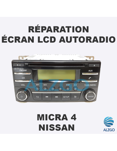 REPARATION ECRAN LCD AUTORADIO NISSAN MICRA 4