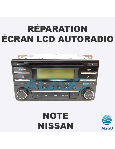 REPARATION ECRAN LCD AUTORADIO NISSAN NOTE