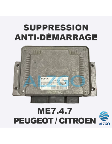 SUPPRESSION ANTI DEMARRAGE ME7.4.7 PEUGEOT / CITROEN