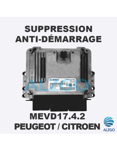 SUPPRESSION ANTI DEMARRAGE MEVD17.4.2 PEUGEOT / CITROEN