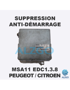 SUPPRESSION ANTI DEMARRAGE MSA11 EDC1.3.8 PEUGEOT / CITROEN