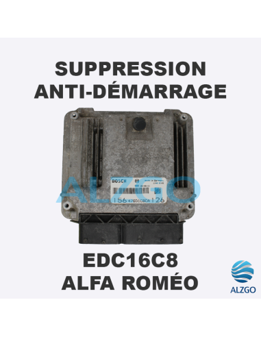 SUPPRESSION ANTI DEMARRAGE EDC16C8 ALFA ROMEO