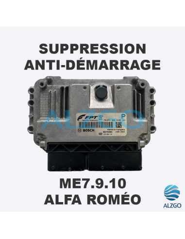 SUPPRESSION ANTI DEMARRAGE ME7.9.10 ALFA ROMEO