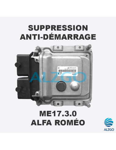 SUPPRESSION ANTI DEMARRAGE ME17.3.0 ALFA ROMEO