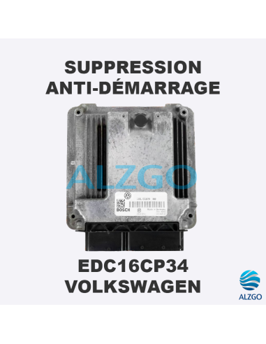 SUPPRESSION ANTI DEMARRAGE EDC16CP34 VOLKSWAGEN