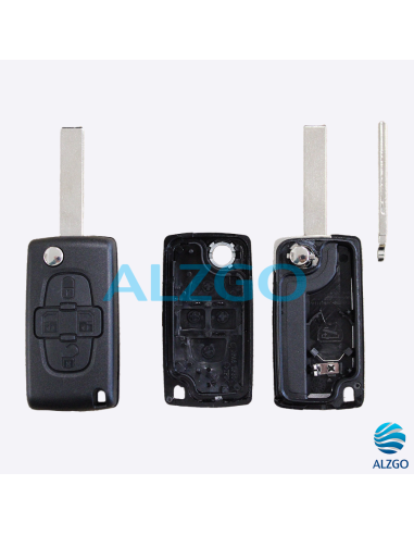 COQUE CLEF PEUGEOT / CITROEN 4 BOUTONS HU83