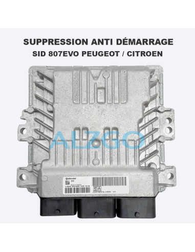 SUPPRESSION ANTI DEMARRAGE SID 807EVO...