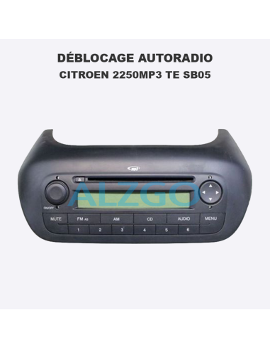 DEBLOCAGE AUTORADIO CITROEN 2250MP3...