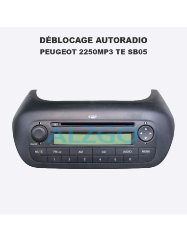 DEBLOCAGE AUTORADIO PEUGEOT 2250MP3...