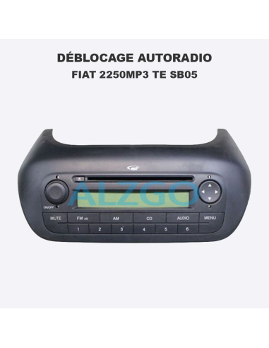 DEBLOCAGE AUTORADIO FIAT 2250MP3 TE SB05