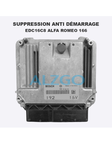 SUPPRESSION ANTI DEMARRAGE EDC16C8...